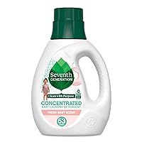 Concentrated Baby Laundry Detergent, Stain Fighting Formula, Fresh Scent, 40 oz (53 Loads)
