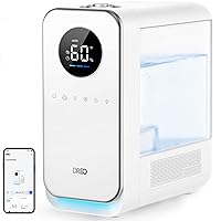 Humidifiers for Bedroom Home, Top-filled Smart Quiet Cool Mist Humidifiers for Large Room, Oil Diffuser & Nightlight for Baby Nusery, 50Hours Runtime for Home, Indoor Plants, Alexa/Google
