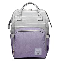 Armbq Diaper Bag Backpack Waterproof Multi-Function Diaper Bag for Baby Care Travel Essentials Baby Bag for Mom Large Capacity Purple