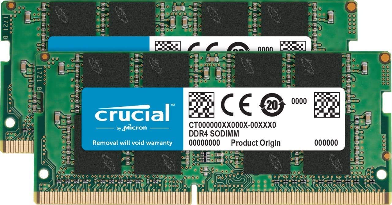 Crucial Memory Bundle with 32GB (2 x 16GB) DDR4 2666MHz SODIMM Upgrade kit CT2K16G4SFD8266 Compatible with iMac Retina 5K 27-inch 2019 (iMac19,1) and Mac Mini 2018 (Macmini8,1)
