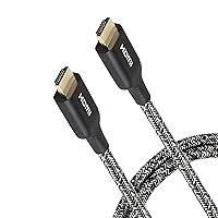 PHILIPS Premium Certified HDMI Cable, 4 ft. 1080p 120Hz 4K 60Hz, 18Gbps Ethernet HDMI 2.0, Gold Connectors, Braided Cable, for TV, Monitor, Laptop, PS4, PS5, Xbox One X S, SWV6120P/27