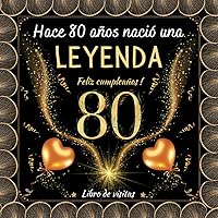 Feliz cumpleaños 80: Libro de visitas 80 años – 100 páginas para firmas, dedicatorias, recuerdos, felicitaciones y fotos de los invitados (Spanish Edition)