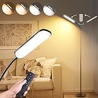 [2024 New] Floor Lamp, 18W 1800LM Super Bright LED Light Lamp with Remote & Works with Smart Plug, Dimmable Timing Eye Caring Reading Light Modern Standing Floor Lamp for Living Room Bedroom Office