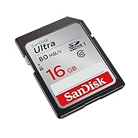 SanDisk Ultra 16GB Class 10 SDHC UHS-I Memory Card up to 80MB/s (SDSDUNC-016G-GN6IN)