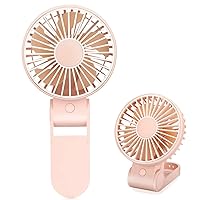 TriPole Mini Handheld Fan USB Portable Fans Rechargeable Battery Operated Foldable Desk Fan 3 Speed Hanging Personal Fan for Home Office Indoor Use Outdoor Travel