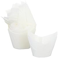 Tulip Baking Cups Professional Grade for Cupcakes & Muffins, Standard, Pack of 24, White