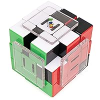 Rubik's Slide, New Advanced 3x3 Cube Classic Color-Matching Problem-Solving Brain Teaser Puzzle Retro Game Fidget Toy, for Adults & Kids Ages 8 and Up