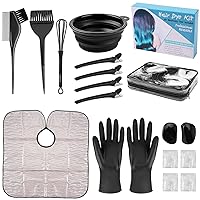 Xarchy Professional Salon Hair Dye Kit 19 Pieces Hair Coloring Kit, Hair Dye Brush Hair Color Brush Hair Tinting Bowl, Necessary Hair Coloring Tools for Salon Hairdressing & DIY at Home