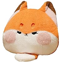 Kawaii Fox Stuffed Animals Plush Pillow, Fox with A Big Tail Plush Toys, Cute Soft Plushies Birthday for Kids Girls Girlfriend (Pillow-Orange,13x19inch)