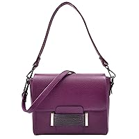 Womens Leather Messenger Bag Croc Trim Cross Body Shoulder Fashion Handbag A2045