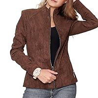 Women’s Suede Leather Jacket Modern Stylish Trendy Winter Wear Coat
