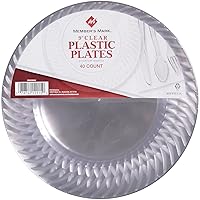Member's Mark Clear Plastic Plates, 9