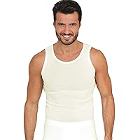 EGI ® Luxury Merino Wool Blend Men's Sleeveless Shirt Muscle Tank Top. Proudly Made in Italy. (as1, Alpha, xx_l, Regular, Regular, Bianco (Off-White))