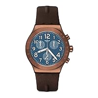Swatch Back to Copper Quartz Blue Dial Men's Watch YVC100