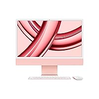 Apple 2023 iMac All-in-One Desktop Computer with M3 chip: 8-core CPU, 10-core GPU, 24-inch Retina Display, 8GB Unified Memory, 512GB SSD Storage, Matching Accessories. Works with iPhone/iPad; Pink