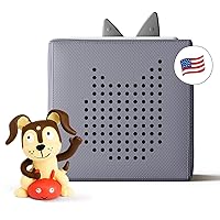 Toniebox Audio Player Starter Set with Playtime Puppy - Listen, Learn, and Play with One Huggable Little Box - Gray