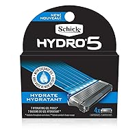 Schick Hydro 5 Sense Hydrate Razor Refills for Men, 4 Count (Pack of 1)
