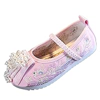 Sliders Sandals for Girls Girls Bottomed Embroidered Sandals Fashionable Costume Children Performance Girls Sandals 13