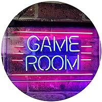 ADVPRO Game Room Man Cave Bar Display Dual Color LED Neon Sign Blue & Red 16