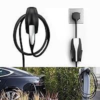 SEVEN SPARTA Charging Cable Holder with Chassis Bracket Compatible with Tesla Model 3 Model Y Model X Model S Charger Cable Organizer Car Accessories Wall Connector (Black)