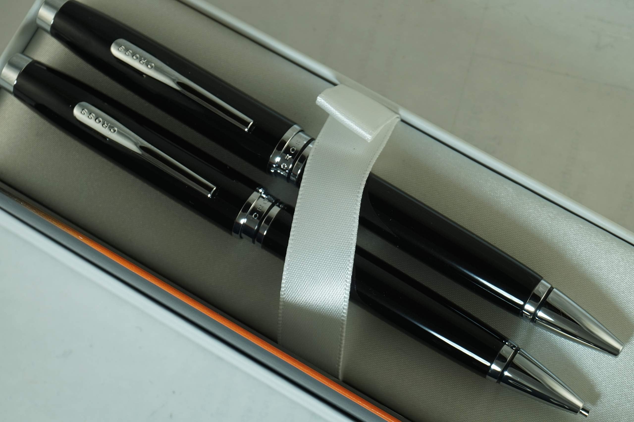 Cross Classic Coventry Black Lacquer & Extremely Polished Appointments with Distinctive Cross Special Signature Mid Rings,Coventry Pen & 0.7MM Pencil Set.