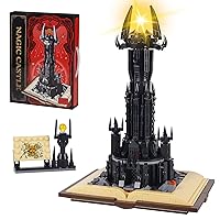 Lord of The Rings Castle Building Blocks Toys,Creator Architecture Dark Tower Magic Book Building Set, Best Gift for 12+ Boys, Girls or Adults.