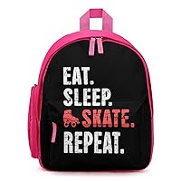 Eat Sleep Skate Backpack Small Travel Backpack Lightweight Daypack Work Bag for Women Men