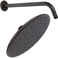 Waterfall Shower Head And Arm - 9 Inch Large Luxury Rain Showerhead For High Flow Overhead Showers With 12 Inch Stainless Steel Shower Arm And Flange, 2.5 GPM - Oil-Rubbed Bronze
