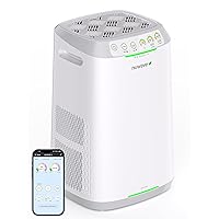 Nuwave OxyPure ZERO Air Purifiers for Home Large Room Bedroom Up to 966ft², 20Yr Washable Bio Guard Filter, Air Quality and Odor Sensor, Smart WiFi, 17dB, 100% Removes Particles 3x Smaller Than HEPA