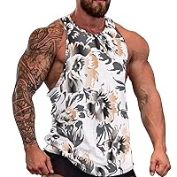 AILLOSA Men's Tank Shirts 3D Tank Top Novelty Graphic Quick Dry Sleeveless Beach Shirt S-5XL