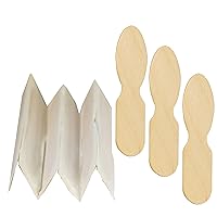 Perfect Stix Wooden Wrapped Taster Ice Cream Paddle Spoon, Paper Wrapped, 3