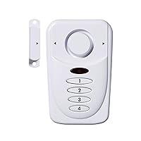 SABRE Wireless Elite Home and Commercial Door Security Alarm with LOUD 120 dB Siren and Exit Entry Delays, DIY EASY to Install, White