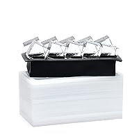 Clear Ice Cube Maker Tray - 2 Inch Ice Cube Silicone Mold,Crystal Clear Ice Cube for Whiskey and Cocktail