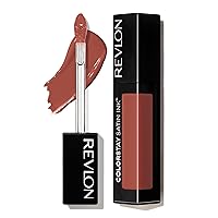 REVLON ColorStay Satin Ink Crown Jewels Liquid Lipstick, Longlasting & Waterproof Lipcolor, Moisturizing Creamy Formula Infused with Black Currant Seed Oil, 038 Citrine Queen, 0.17 fl oz.