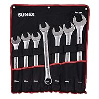 9707M Jumbo Metric Combination Wrench Set, 7Piece (Includes Roll-Case)