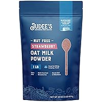 Judee’s Strawberry Oat Milk Powder 1 lb - Vegan, Non-GMO, Soy-Free, Gluten-Free, and Nut-Free Dairy Alternative - Great for Baking, Shakes, Smoothies, Coffee, and Drinks