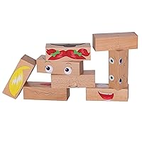 FF550 How Am I Feeling Blocks - Ages 1+ - Mix and Match Pieces to Make Expressive Faces - 4,000+ Variations - Social Emotional Learning Toy for Toddlers