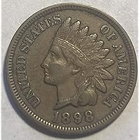 1898 No Mint Mark U.S. Indian Head Cent Full LIBERTY Full Rim - Excellent Coin - Seller Grades Fine to XF