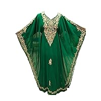 Kaftans for Women Moroccan Dubai Kaftan Abaya Maxi Gown Very Fancy Embroidery Dress by ZARI Works