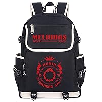 Anime The Seven Deadly Sins Laptop Backpack with USB Charging Port Wrath Rucksack with Printed Backpack for Men Women Twilight Graphic Travel Yor Backpack