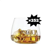 TOSSWARE POP 12oz Rocks Set of 252, Premium Quality, Recyclable, Unbreakable & Crystal Clear Plastic Whiskey Glasses