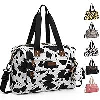 Diaper Bag Tote - Diaper Baby Bags with Pacifier Case, Shoulder Straps, Stroller Clips, Waterproof Large Mommy Bag Maternity Bag Travel Baby Bag for Mom and Dad, Cow Print