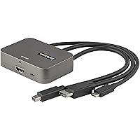 StarTech.com 3-in-1 Multiport to HDMI Adapter - 4K 60Hz USB-C, HDMI or Mini DisplayPort to HDMI Converter for Conference Room - Digital AV Video Adapter to Connect HDMI Monitor/Display (CDPHDMDP2HD)
