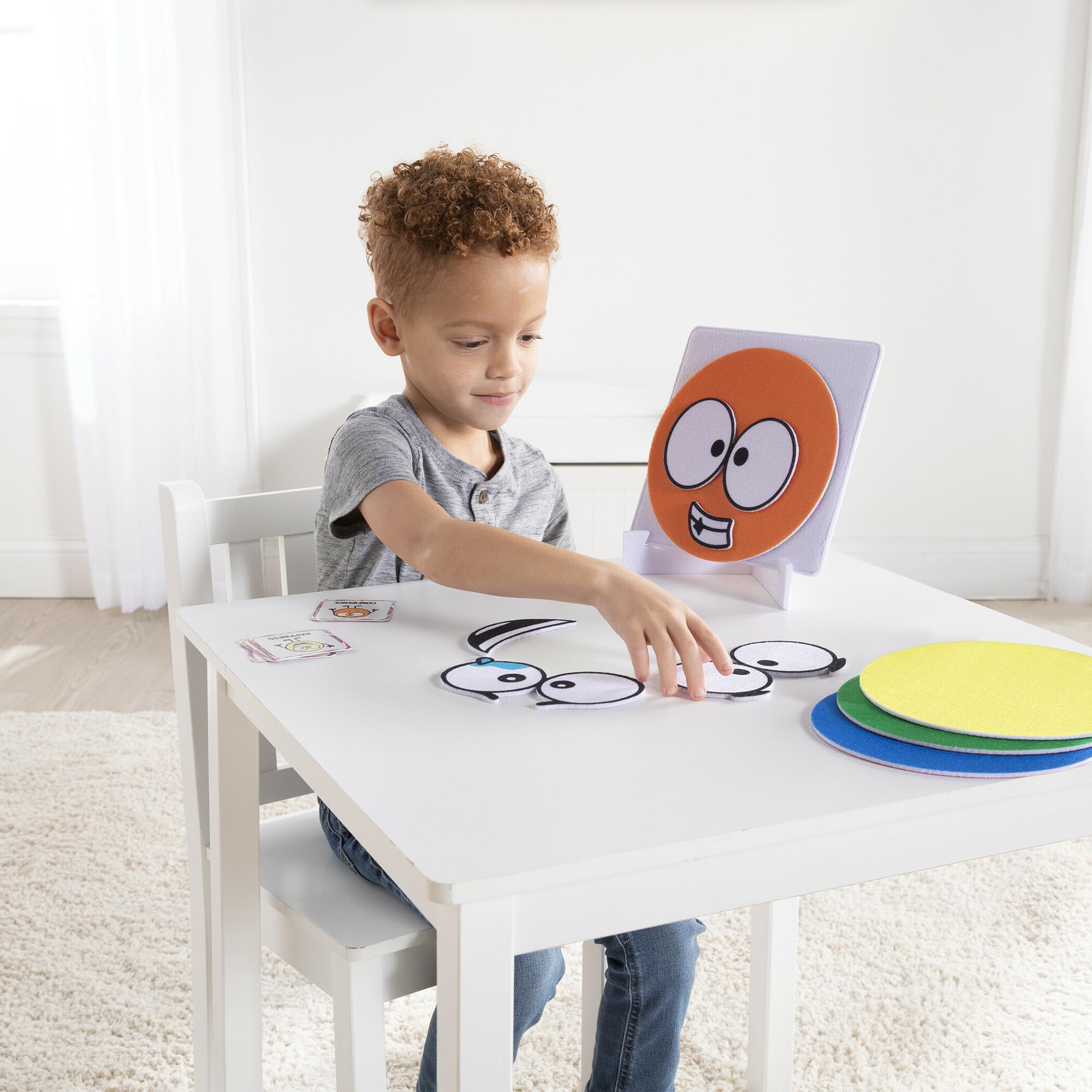 TOMY A Little Spot Mix and Match Kids' Craft Kit - Social Emotional Learning Activities - Sensory Play with Soft Felt Emotion Spots, Double-Sided Cards, and Easel - Based On The Books by Diane Alber