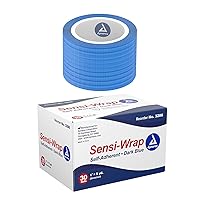 Dynarex 3286 Sensi-Wrap Self-Adherent Bandage Roll, Dark Blue, 1