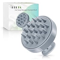 HEETA Hair Scalp Massager Brush, Updated Hair Shampoo Brush, Wet & Dry Scalp Exfoliator with Soft Silicone Bristles, Head Massager Washing Hair Care Tool for Women Men Kid for All Hair Types (Gray)