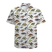 Mens Funny Hawaiian Shirts 3D Graphic Button Down Short Sleeve Tropical Holiday Beach Aloha Shirt