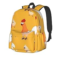 Chicken Chick 17 Inch Backpack for man woman with Side Pocket laptop backpack casual backpack for Travel