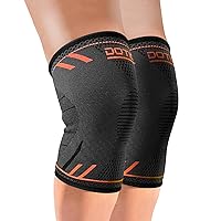 Dotics Knee Brace for Women & Men - Pack of 2 Medium knee compression sleeve for Meniscus Tear, Running, Weightlifting, Workout, ACL, Arthritis, Joint Pain Relief