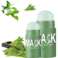 Green Tea Mask Stick For Face,Poreless Deep Cleanse Mask,Blackhead Remover With Green Tea Extract,Deep Pore Cleansing, Moisturizing & Oil Control Green Clay Mask All Skin Types ( Color : 2pcs )